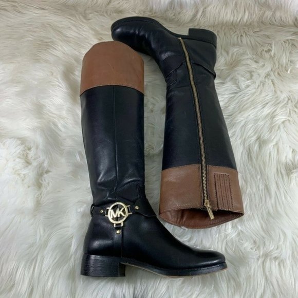 Michael Kors Shoes - Michael Kors MK Riding Boot Size 5.5 Two Tone Colo